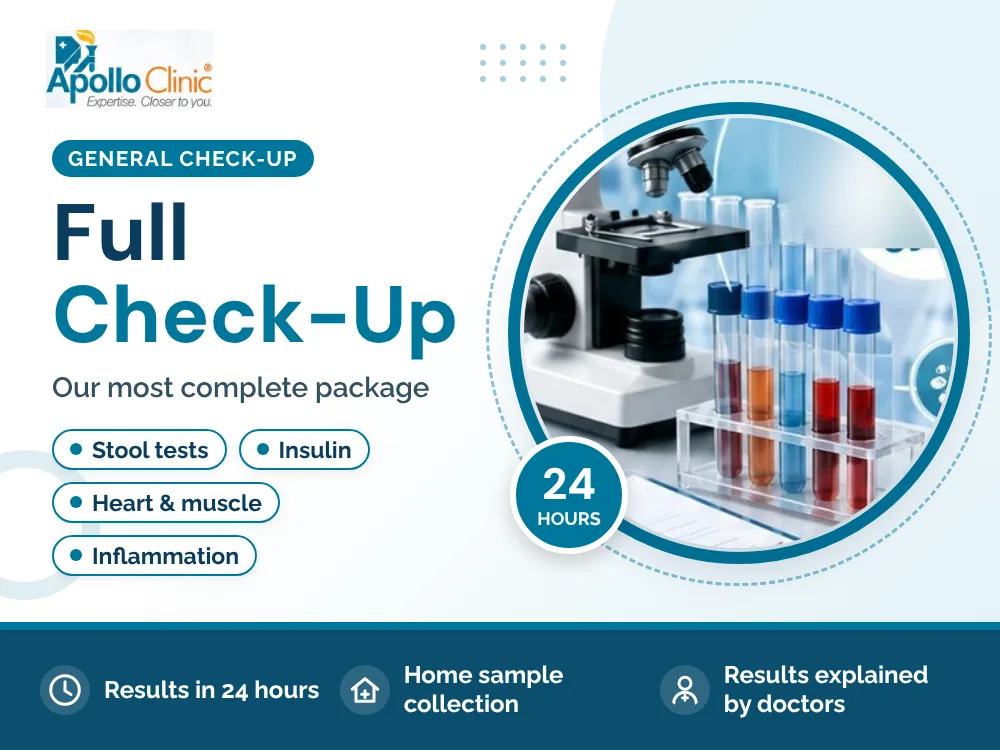 Full Check-Up package at Apollo Clinic Laboratory, Mahboula