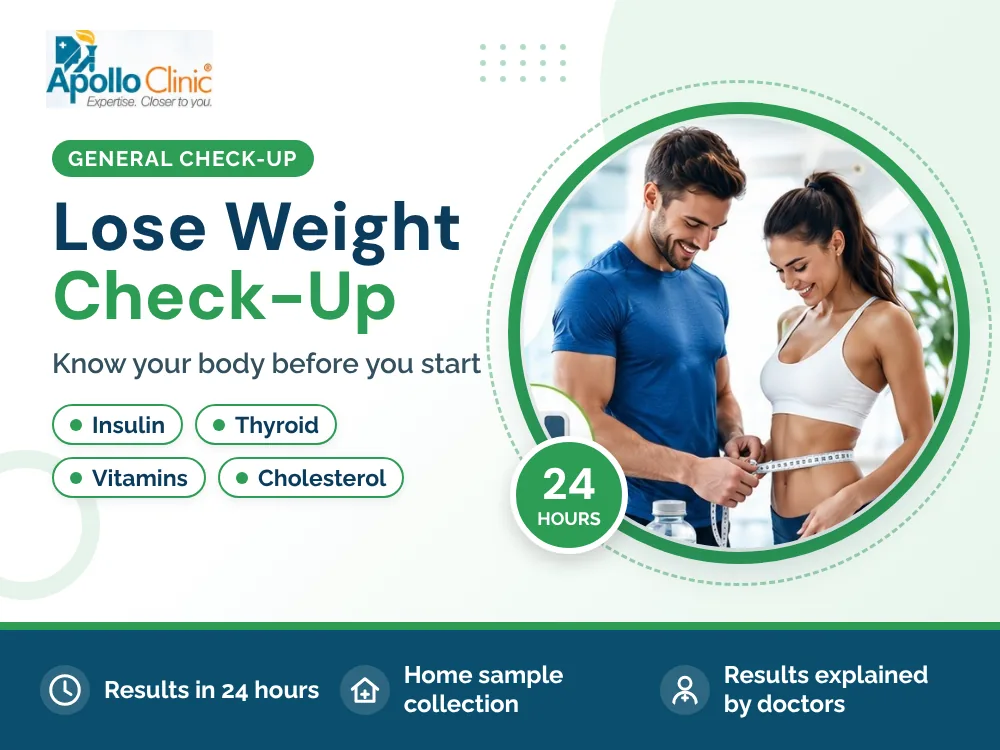 Lose Weight Check-Up package at Apollo Clinic Laboratory, Mahboula