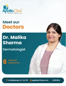 Meet our Doctors: Dr. Malika Sharma, Dermatologist, Apollo Clinic Kuwait